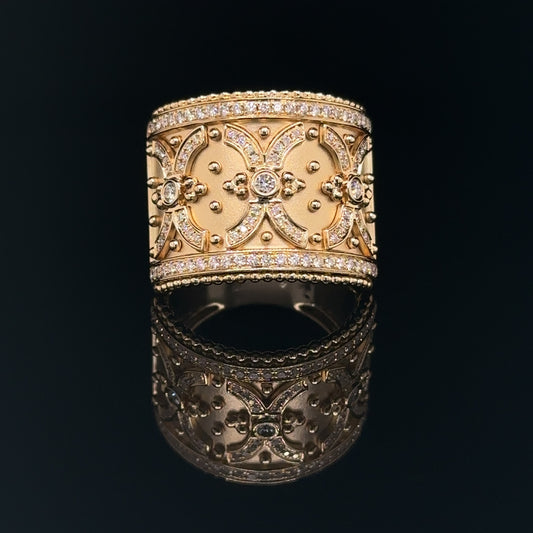 Unique Yellow Gold And Diamond Ring