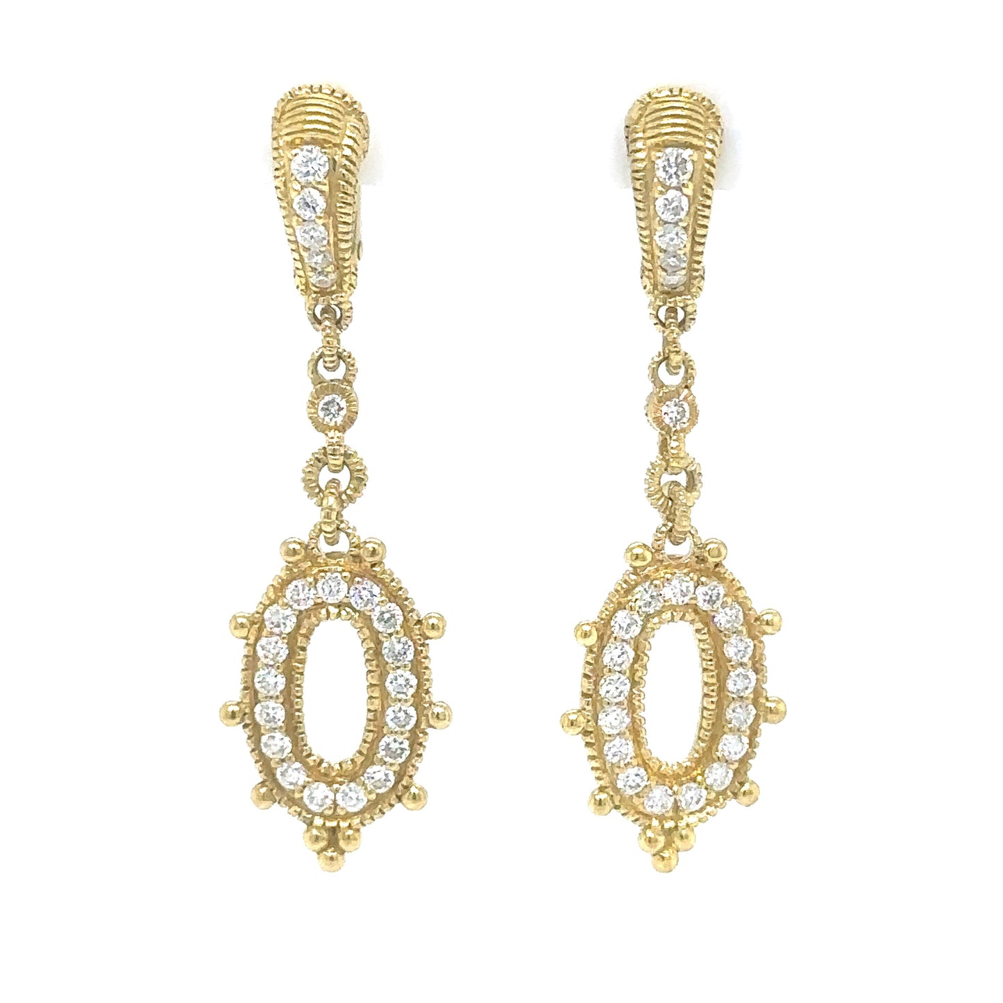 18KT Yellow Gold Dangle Earrings