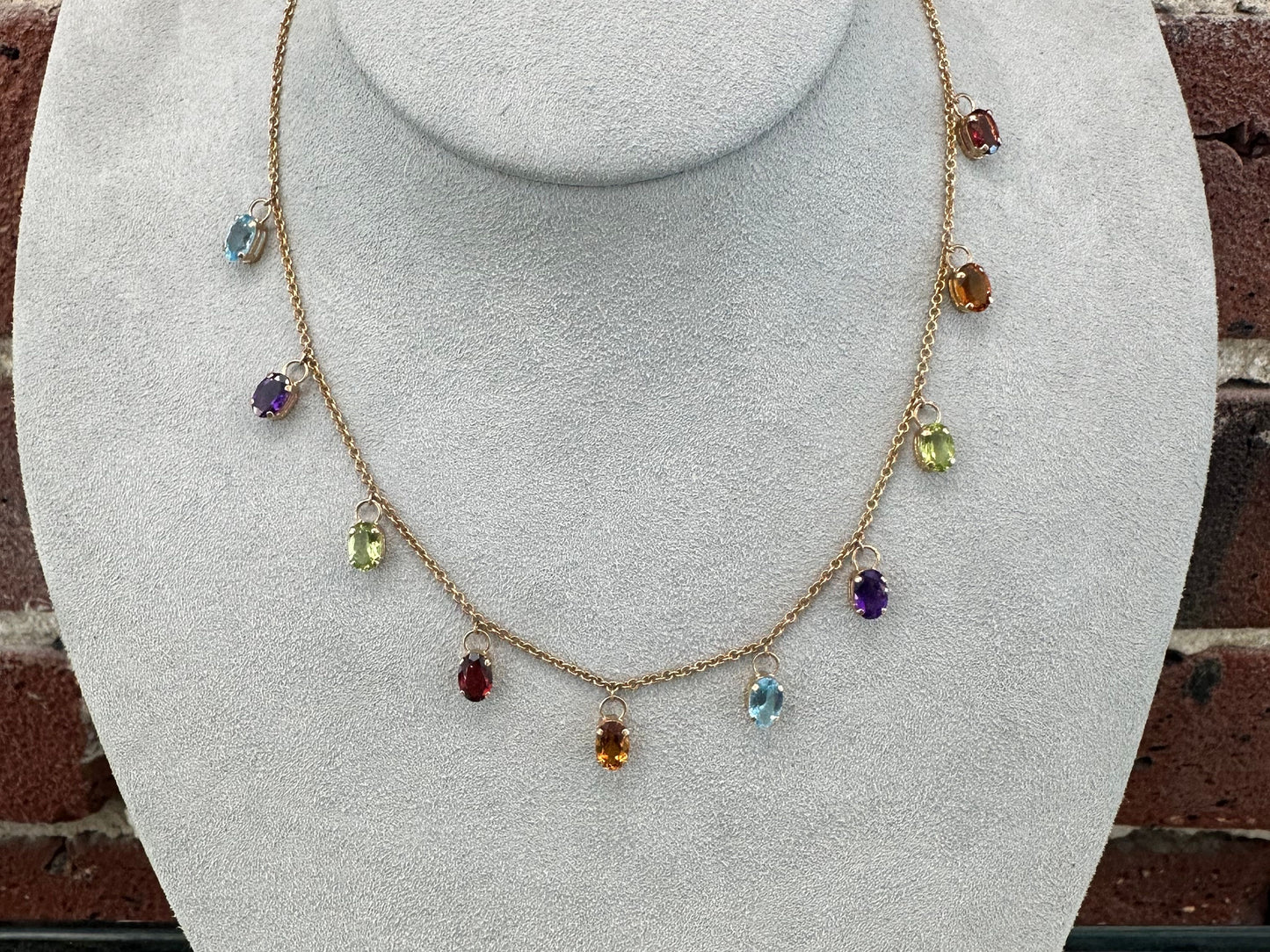 Multi-Colored Gemstone Necklace