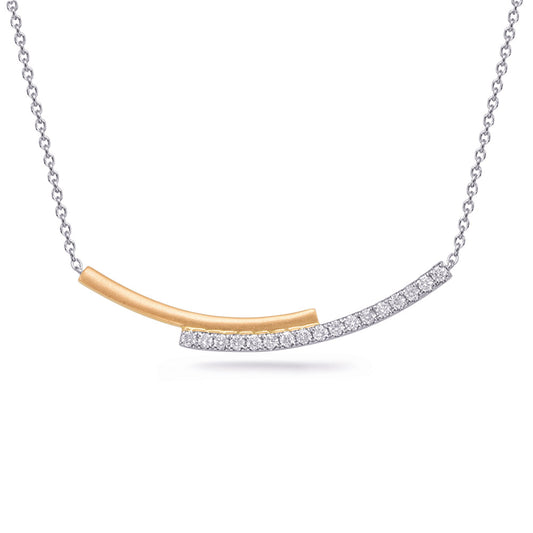 Two-Tone Gold and Dimond Necklace