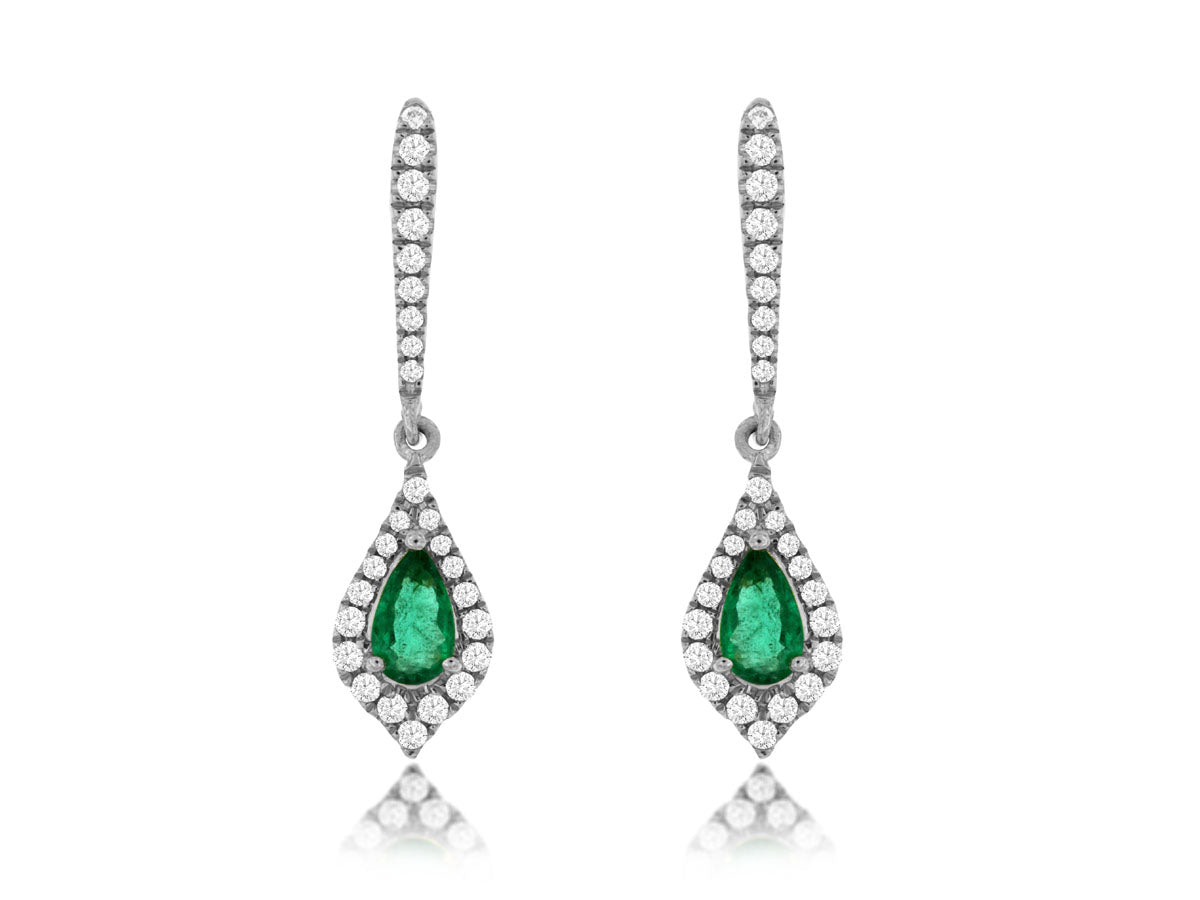 Emerald and Diamond Earrings