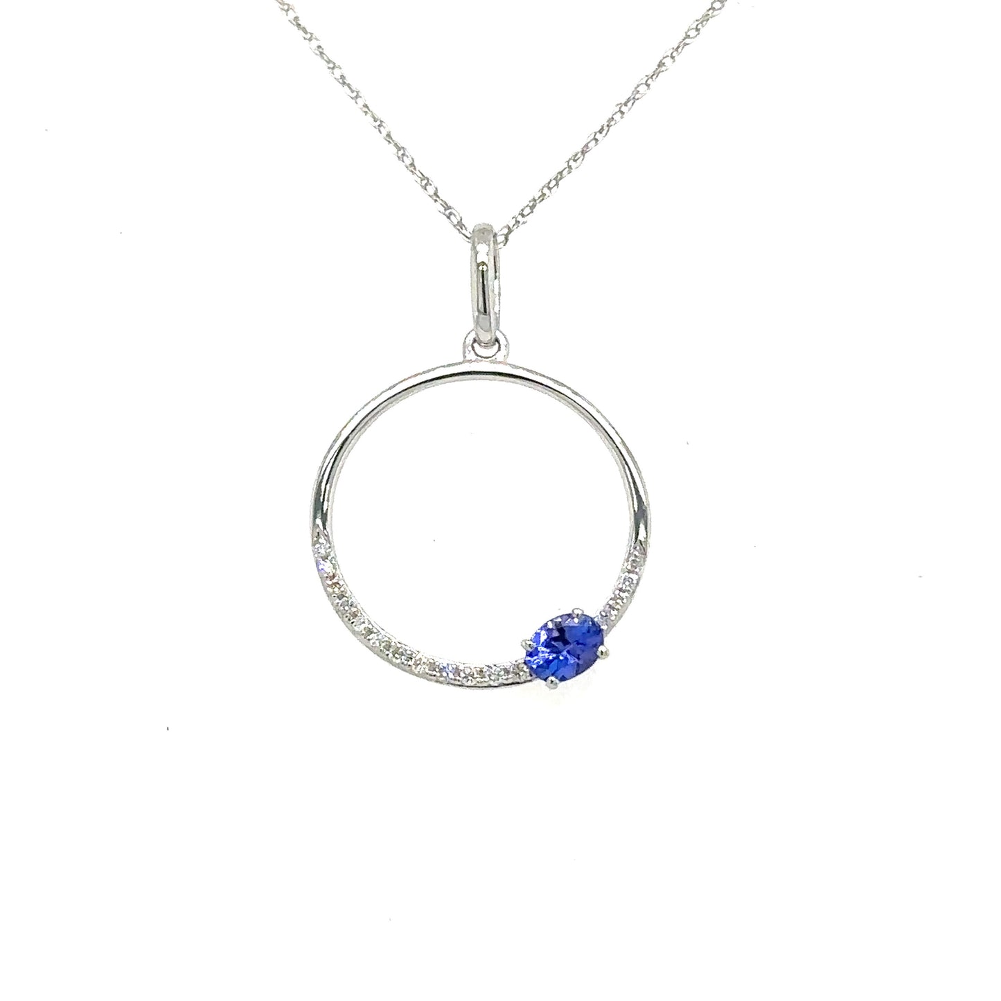 Tanzanite Circle Necklace